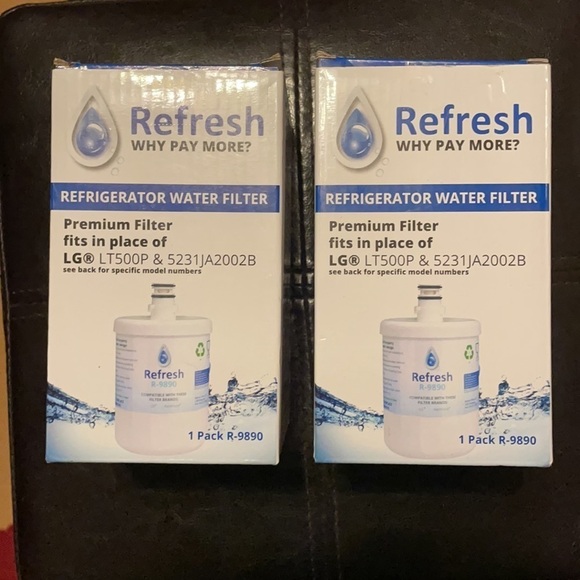 TWO new Refresh R-9890 Replacement Water Filter LG & Kenmore Refrigerators - Picture 2 of 5